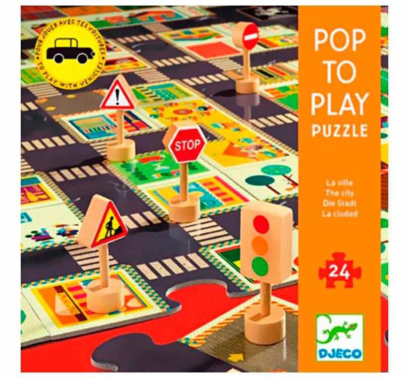 Puzzle Pop to Play la ciudad Djeco - manodesantaoficial